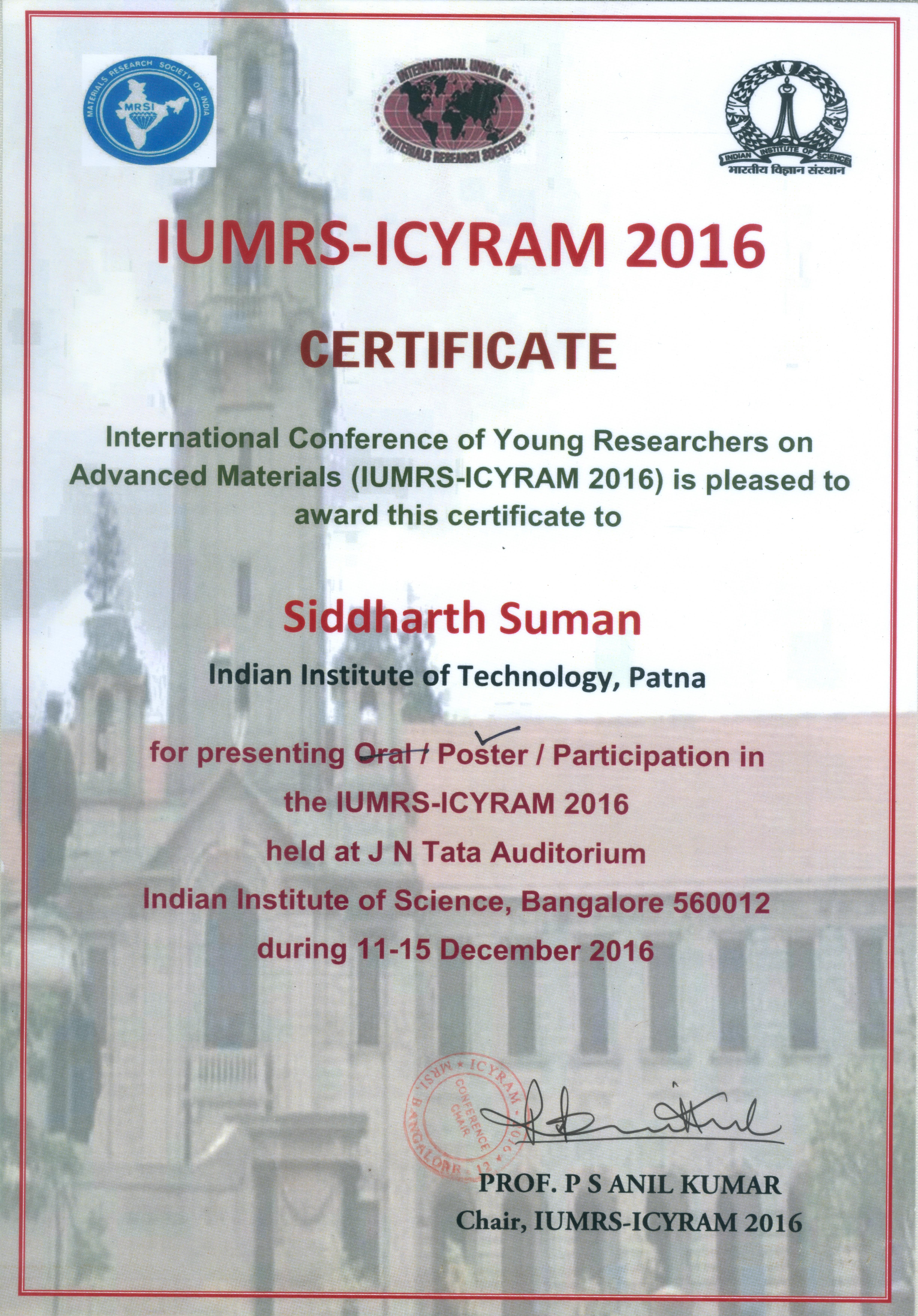 IUMRS-ICYRAM 2016