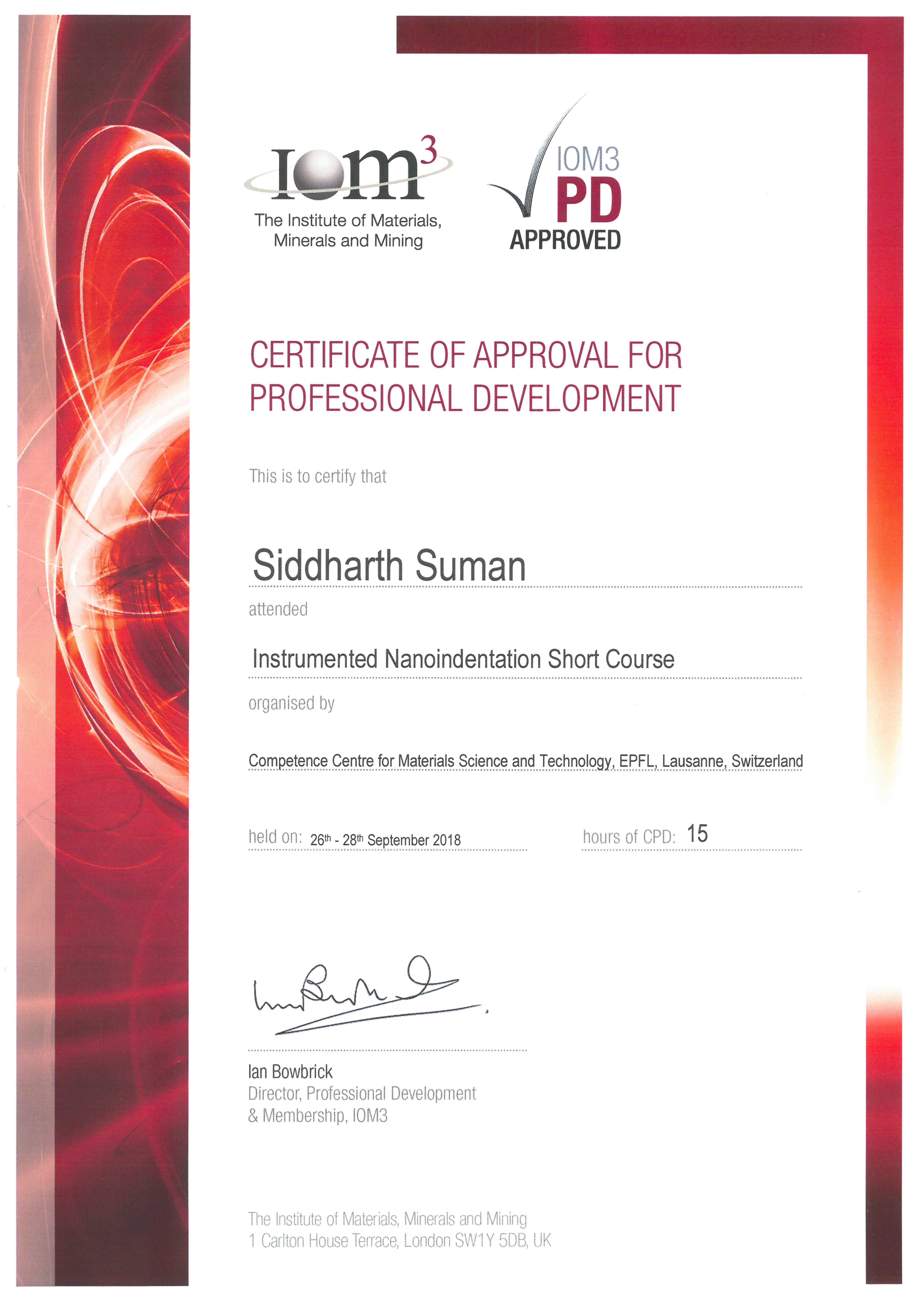 EPFL Nanoindentation