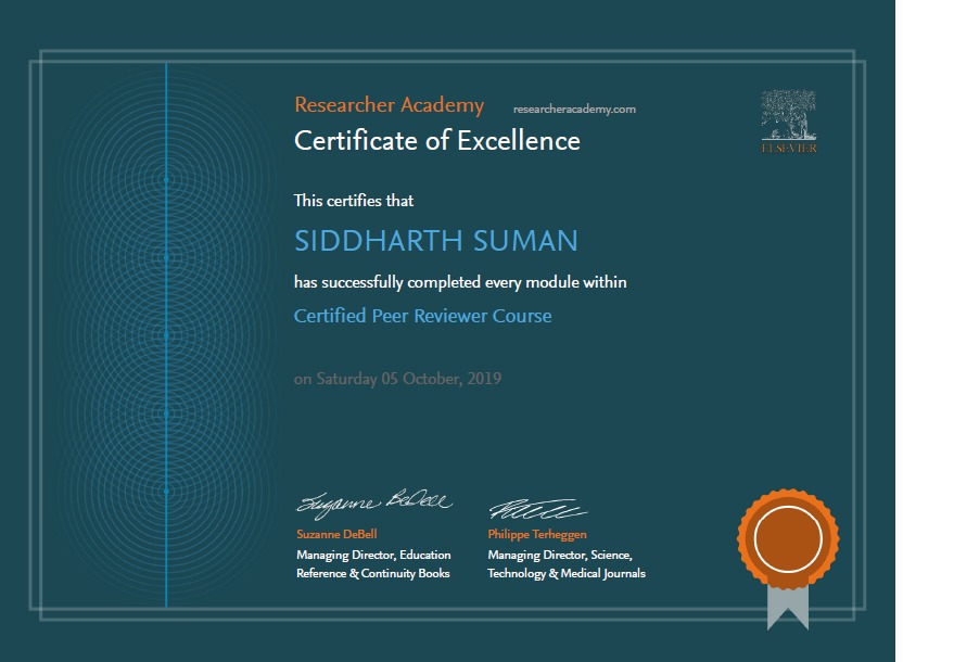 Peer Reviewer Certificate