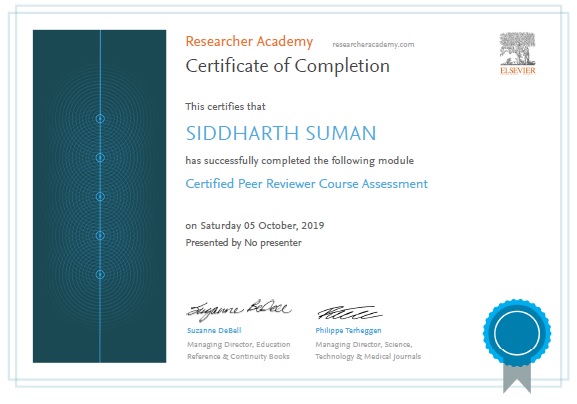 Peer Reviewer Certificate